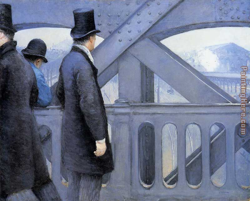 The Pont de Europe painting - Gustave Caillebotte The Pont de Europe art painting